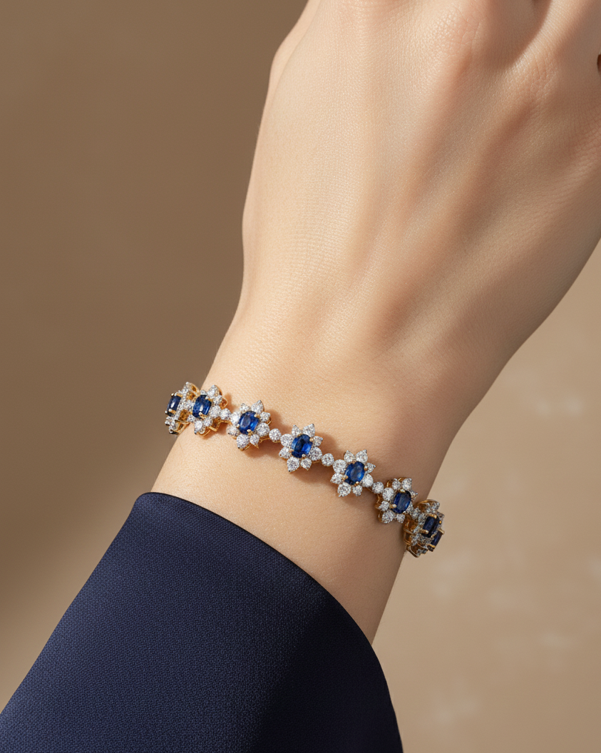 Starlight Sapphire Tennis Bracelet - Afbeelding 2